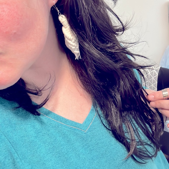 🥳HP: Boho Woven Tassel Earrings Handcrafted Macrame Knotted Frayed  Earrings - Picture 3 of 16